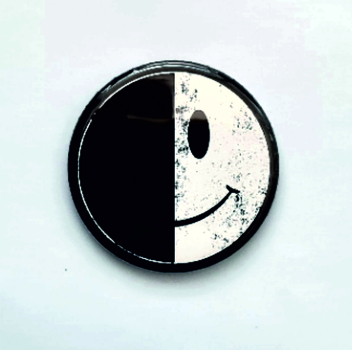 Happysad "LOGO" - okrągły magnes-otwieracz