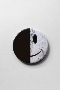 Happysad  - LOGO - okrągły magnes-otwieracz